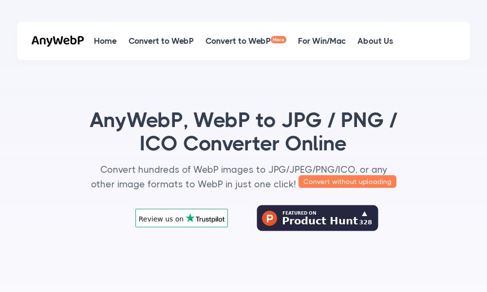 Screenshot of AnyWebP