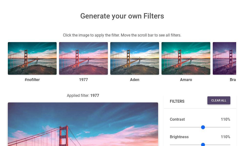 Screenshot of InstaFilters