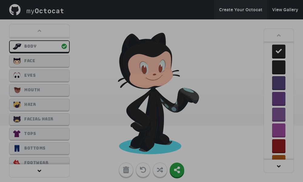 Screenshot of MyOctocat